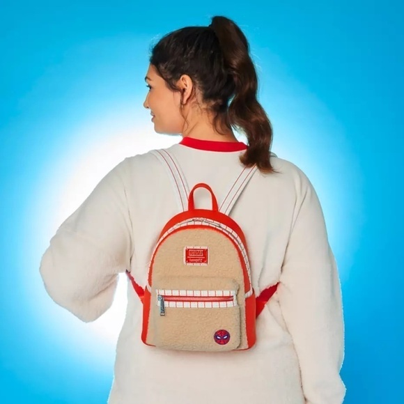 Spider-Man Faux Fur Loungefly Mini Backpack - Picture 2 of 6